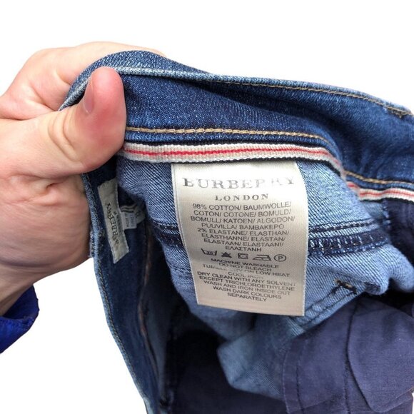VINTAGE Burberry Jeans Size 32 Blue - Picture 5 of 12
